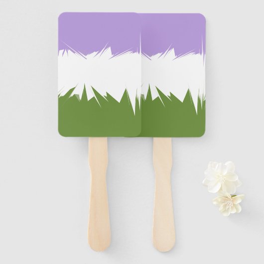 抽象芸術ジェンダークエアプライド国旗 ハンドファン (正面&裏面)