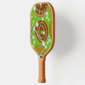 抽象芸術ジオシェイプ(金ゴールド、緑、白) ピックルボールラケット (左)