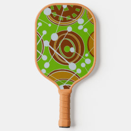 抽象芸術ジオシェイプ(金ゴールド、緑、白) ピックルボールラケット