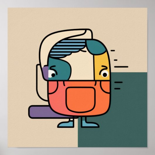 抽象芸術ジオマニアキャラクター ポスター (正面)