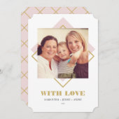 抽象芸術ジオミニマルホリデーカード 案内状 (正面/裏面)