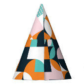 抽象芸術ジオメトカラフルリ： 3D効果 パーティーハット (裏面)