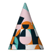 抽象芸術ジオメトカラフルリ： 3D効果 パーティーハット (右)