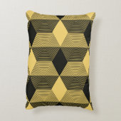 抽象芸術ジオメトリの背景六角メッシュ アクセントクッション (裏面(縦))