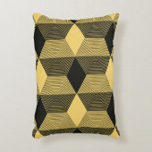 抽象芸術ジオメトリの背景六角メッシュ アクセントクッション (正面(垂直))