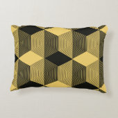 抽象芸術ジオメトリの背景六角メッシュ アクセントクッション (裏面)