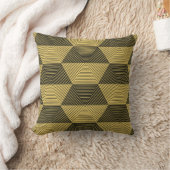 抽象芸術ジオメトリの背景六角メッシュ クッション (ブランケット)