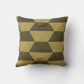 抽象芸術ジオメトリの背景六角メッシュ クッション (裏面)