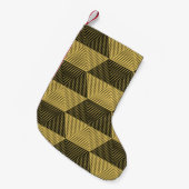 抽象芸術ジオメトリの背景六角メッシュ スモールクリスマスストッキング (正面 (吊り時))