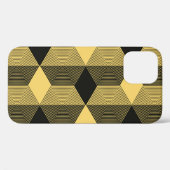抽象芸術ジオメトリの背景六角メッシュ Case-Mate iPhoneケース (裏面 (横))