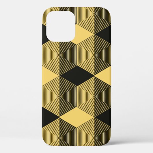 抽象芸術ジオメトリの背景六角メッシュ Case-Mate iPhoneケース (裏面)