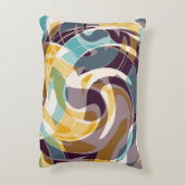 抽象芸術ジオメトリオブジェクトのグラフィティグランジエフェクト アクセントクッション (裏面(縦))