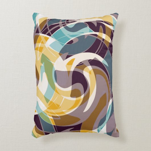 抽象芸術ジオメトリオブジェクトのグラフィティグランジエフェクト アクセントクッション (正面(垂直))