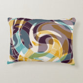 抽象芸術ジオメトリオブジェクトのグラフィティグランジエフェクト アクセントクッション (裏面)