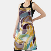 抽象芸術ジオメトリオブジェクトのグラフィティグランジエフェクト エプロン (インサイチュ)