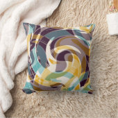 抽象芸術ジオメトリオブジェクトのグラフィティグランジエフェクト クッション (ブランケット)