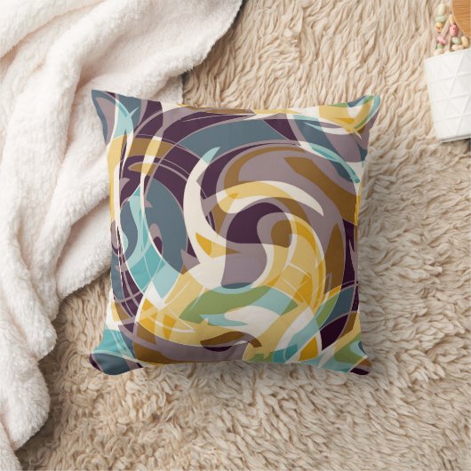 抽象芸術ジオメトリオブジェクトのグラフィティグランジエフェクト クッション (ブランケット)