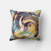 抽象芸術ジオメトリオブジェクトのグラフィティグランジエフェクト クッション (裏面)