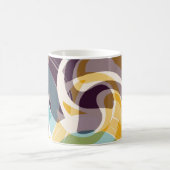 抽象芸術ジオメトリオブジェクトのグラフィティグランジエフェクト コーヒーマグカップ (中央)