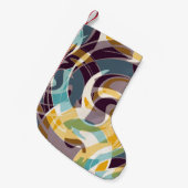 抽象芸術ジオメトリオブジェクトのグラフィティグランジエフェクト スモールクリスマスストッキング (正面 (吊り時))