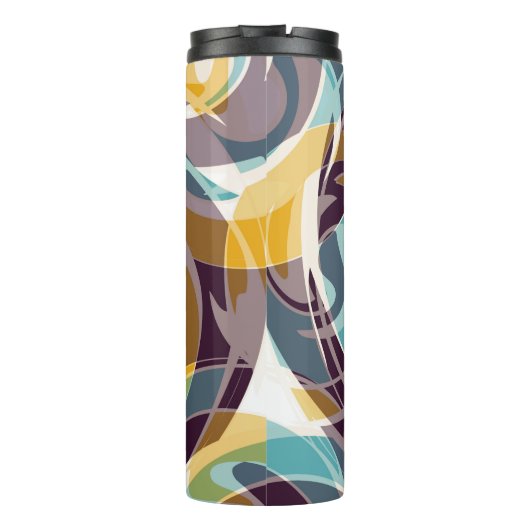 抽象芸術ジオメトリオブジェクトのグラフィティグランジエフェクト タンブラー (裏面)