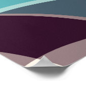 抽象芸術ジオメトリオブジェクトのグラフィティグランジエフェクト ポスター (角)