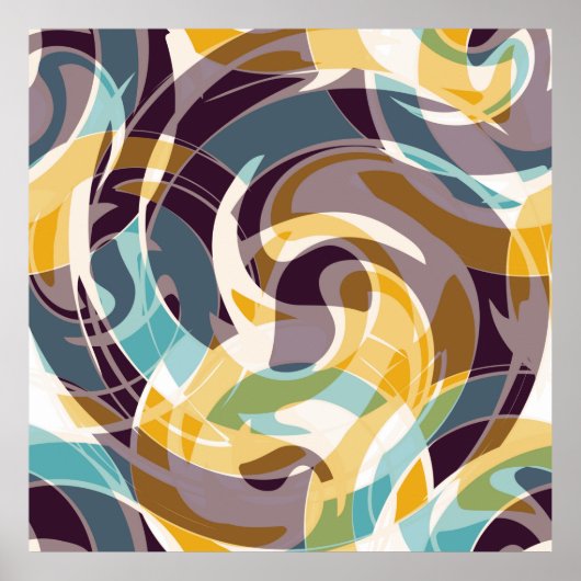 抽象芸術ジオメトリオブジェクトのグラフィティグランジエフェクト ポスター (正面)