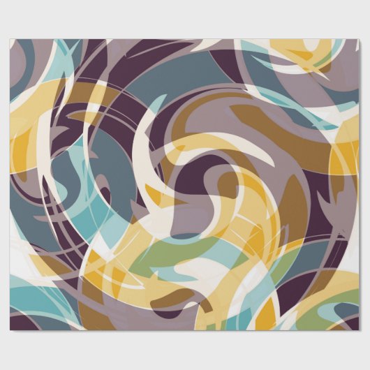 抽象芸術ジオメトリオブジェクトのグラフィティグランジエフェクト ラッピングペーパー (フラット)