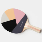 抽象芸術ジオメトリカラーブロックパターン 卓球ラケット (横)