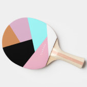 抽象芸術ジオメトリカラーブロックパターン 卓球ラケット (横)