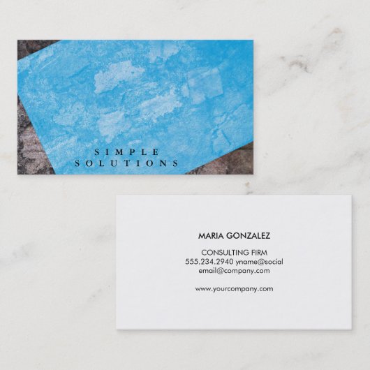 抽象芸術ジオメトリックな水のカラーテクスチャ 名刺 (正面/裏面)