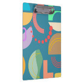 抽象芸術ジオメトリックカラフルシェイプ全体のプリント クリップボード (右)