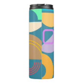 抽象芸術ジオメトリックカラフルシェイプ全体のプリント タンブラー (裏面)