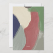 抽象芸術ジオメトリッククリスマスツリーホリデーカード シーズンカード (裏面)