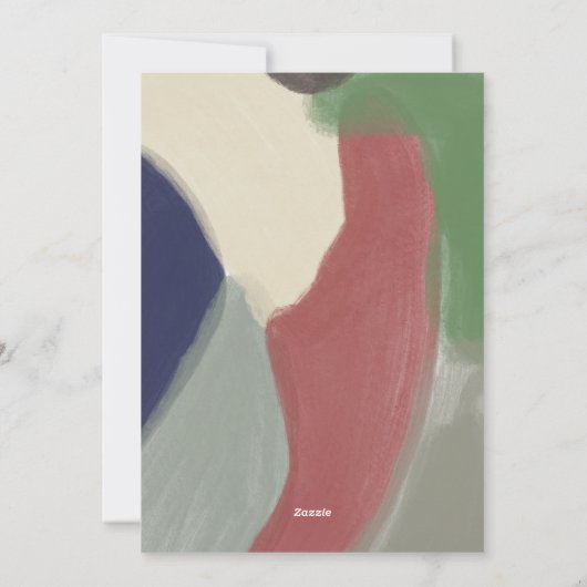 抽象芸術ジオメトリッククリスマスツリーホリデーカード シーズンカード (裏面)