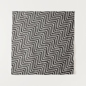 抽象芸術ジオメトリックドール:白黒パターン タペストリー (正面)