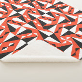 抽象芸術ジオメトリックブラシ：ヴィンテージパターン シェルパブランケット (3/4)