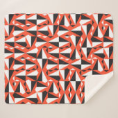 抽象芸術ジオメトリックブラシ：ヴィンテージパターン シェルパブランケット (正面(横))