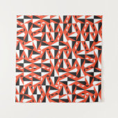 抽象芸術ジオメトリックブラシ:ヴィンテージパターン タペストリー (正面(横))