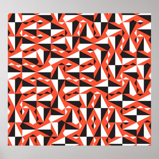 抽象芸術ジオメトリックブラシ:ヴィンテージパターン ポスター (正面)