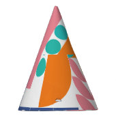 抽象芸術ジオメトリックモダン、ヴィンテージ形状。 パーティーハット (右)