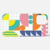 抽象芸術ジオメトリックモダン、ヴィンテージ形状。 Case-Mate iPhoneケース (裏面 (横))