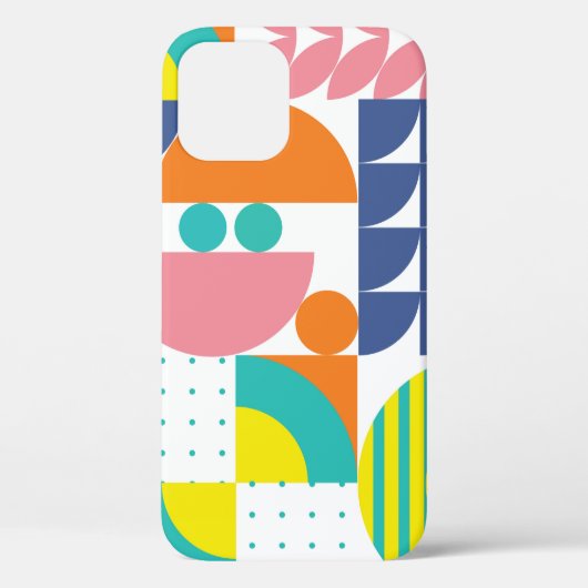 抽象芸術ジオメトリックモダン、ヴィンテージ形状。 Case-Mate iPhoneケース (裏面)