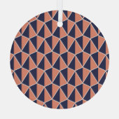 抽象芸術ジオメトリック：アールデコシームレス ガラスオーナメント (裏面)