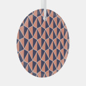 抽象芸術ジオメトリック：アールデコシームレス ガラスオーナメント (正面右)