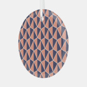 抽象芸術ジオメトリック：アールデコシームレス ガラスオーナメント (正面左)