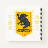 抽象芸術ジオメトリックHUFFLEPUFH™ Crest ノートブック (裏面)