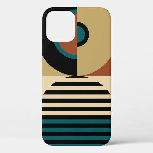 抽象芸術ジオメトリパターンシームレスメンフィススタイル Case-Mate iPhoneケース (裏面)