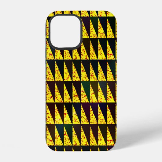 抽象芸術ジオメトリパターン（三角形） iPhoneケース (裏面)