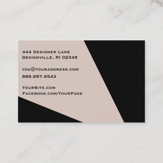 *~*抽象芸術ジオメトリピンク赤面金箔 名刺 (裏面)